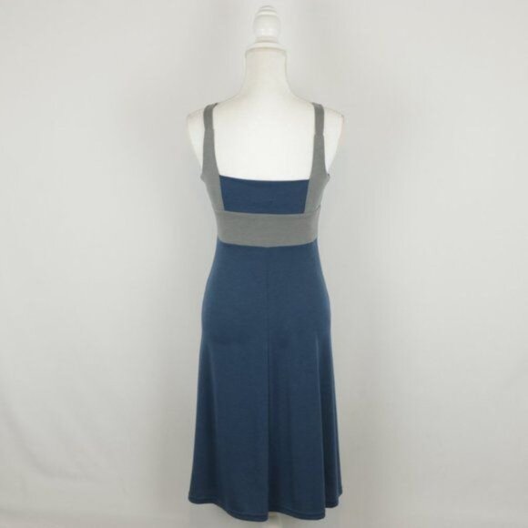 Kuhl Women's XS Blue Gray Color Block V-Neck Sleeveless Knit Knee Length Dress - Picture 3 of 8